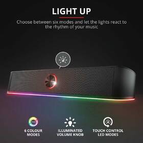 Reproduktory Trust GXT 619 Thorne RGB Illuminated Soundbar černé

 obrázek produktu 8 z 11