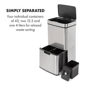Odpadkový koš Klarstein Touchless, 72 l nerez

 obrázek produktu 3 z 12