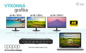 Dokovací stanice i-tec USB-C Triple Display Gen 2, PD 100W 

 obrázek produktu 5 z 9