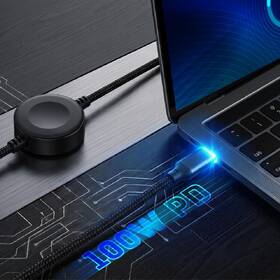 Nabíjecí kabel 3mk OmniLink USB-C s nabíjením Apple Watch a Samsung Galaxy Watch, 100 W PD, 1,5 m černé

 obrázek produktu 1 z 5