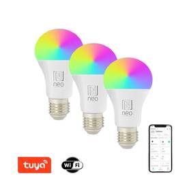 Chytrá žárovka IMMAX NEO LITE SMART LED E27 11W RGB+CCT barevná a bílá, stmívatelná, Wi-Fi, TUYA, 3ks 

 obrázek produktu 2 z 7