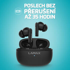 Sluchátka LAMAX Clips1 Play černá barva
