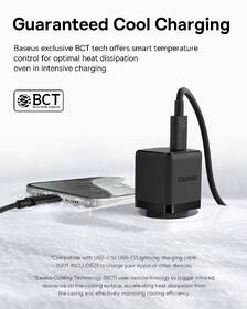 Nabíječka do sítě Baseus Palm 30W USB-C PD QC 3.0 černá barva
