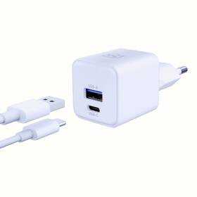Nabíječka do sítě 3mk Hyper GaN USB-C/USB-A 20W bílá

 obrázek produktu 8 z 12