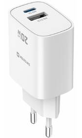 Nabíječka do sítě Swissten EDGE GaN 1x USB-C PD 20W/1x USB-A 18W QC bílá

 obrázek produktu 2 z 8