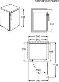 Chladnička AEG RTB411E1AW bílá barva
