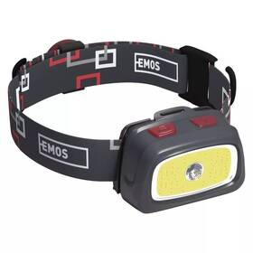 Čelovka EMOS P3531, CREE LED + COB LED, 330 lm, 65 m, 3x AAA šedá

 obrázek produktu 1 z 10