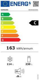 Chladnička s mrazničkou Samsung RB34C603CB1/EF černá barva
