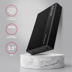 Externí rámeček Axagon RIBBED box USB-C 3.2 Gen 1 - SATA 6G 3.5" černý

 obrázek produktu 1 z 5