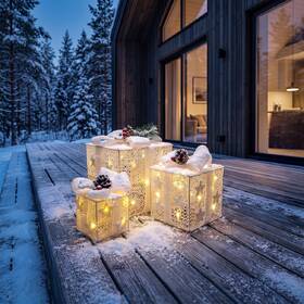 Vánoční osvětlení Solight Sada 3 LED dárků, 48x LED, IP44, 230V bílé

 obrázek produktu 1 z 6