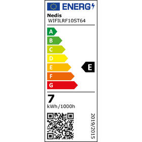 Chytrá žárovka Nedis SmartLife ST64, Wi-Fi, E27, 806 lm, 7 W, Teplá Bílá 

 obrázek produktu 1 z 5