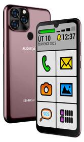 Mobilní telefon Aligator S6100 Senior - demo vínová barva
