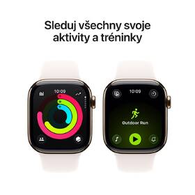 Chytré hodinky Apple GPS + Cellular 42mm zlatý titan - světle ruměný sportovní řemínek - M/L 

 obrázek produktu 3 z 7