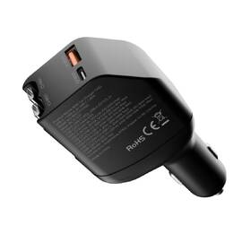 Adaptér do auta Mobile Origin CA22 90W, USB-C + USB-A, 2x USB-C kabel černý

 obrázek produktu 5 z 13