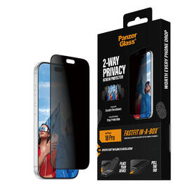 Tvrzené sklo PanzerGlass Privacy na Apple iPhone 18 Pro s bezprašným instalačním boxem černé

 obrázek produktu 3 z 8