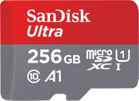 Paměťová karta SanDisk Ultra microSDXC 256GB (140R) A1 Class 10 UHS-I + SD adaptér 
