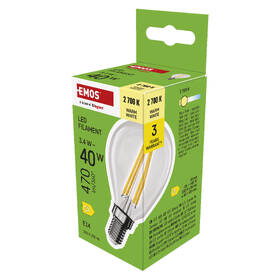 Žárovka LED EMOS Filament Mini Globe, 3,4 W, E14, teplá bílá 

 obrázek produktu 6 z 7