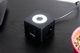 Kabel prodlužovací Huslog 12W 2xzásuvka, 2xUSB-C, 1xUSB černý

 obrázek produktu 4 z 5