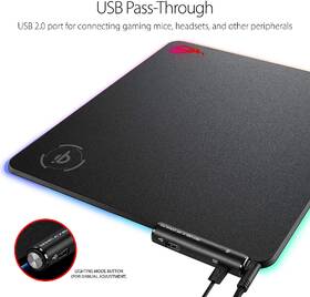 Podložka pod myš Asus ROG Balteus Qi bezdrátové nabíjení, AURA sync, 37 x 32 cm 

 obrázek produktu 5 z 6