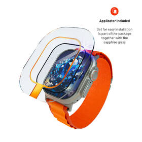 Tvrzené sklo FIXED Sapphire na Apple Watch Ultra s ocelovým rámečkem 

 obrázek produktu 5 z 7