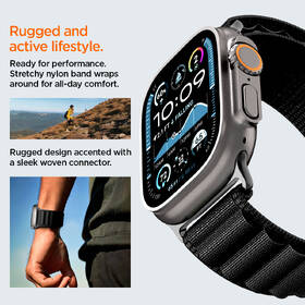 Řemínek Spigen Fabric na Apple Watch 49/46/45/44mm černý

 obrázek produktu 15 z 15