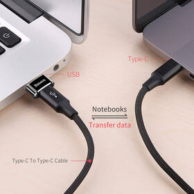 Redukce Baseus USB/USB-C černá barva
