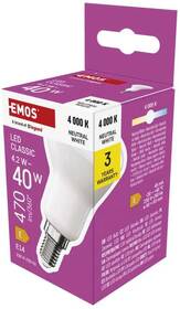 Žárovka LED EMOS Classic reflektor, 4,2 W, 470lm, E14, neutrální bílá 

 obrázek produktu 11 z 13