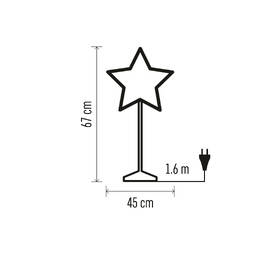 LED dekorace EMOS vánoční hvězda papírová se zlatým stojánkem, 45 cm, vnitřní 

 obrázek produktu 4 z 5