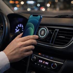 Držák na mobil Obal:Me MagNetix Aura bezdrátový, nabíjecí 15W černý

 obrázek produktu 5 z 7