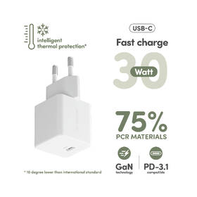 Nabíječka do sítě PanzerGlass empower Turbo GaN 30 W, 1x USB-C bílá

 obrázek produktu 4 z 5