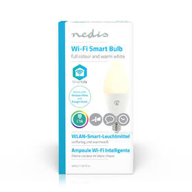 Chytrá žárovka Nedis svíčka, Wi-Fi, 4.5W, 350lm, E14, barevná/teplá bílá 

 obrázek produktu 5 z 5