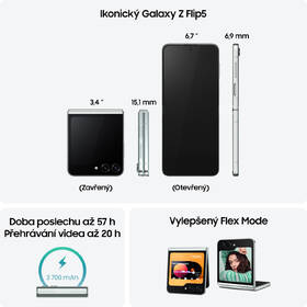 Mobilní telefon Samsung Galaxy Z Flip5 5G 8 GB / 512 GB grafitový

 obrázek produktu 1 z 16