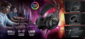 Headset Genius GX GAMING - HS-GX580U, USB, RGB LED černý

 obrázek produktu 3 z 3
