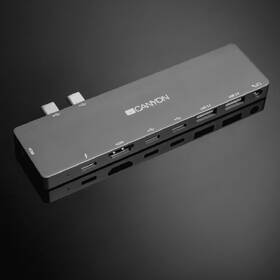 USB Hub Canyon 2x USB-C/2x USB, 2x HDMI 4K, USB-C PD 87W, 2x USB-C, 3,5mm 

 obrázek produktu 5 z 6