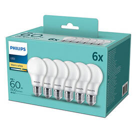 Žárovka LED Philips klasik, 8W, E27, teplá bílá, 6ks 

 obrázek produktu 2 z 2