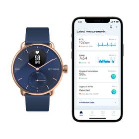 Chytré hodinky Withings Scanwatch 38 mm - Rose Gold Blue 

 obrázek produktu 5 z 7