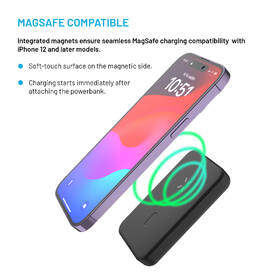 Powerbanka FIXED MagZen s bezdrátovým nabíjením a podporou Magsafe, 6 000 mAh černá

 obrázek produktu 2 z 7