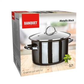 Hrnec s poklicí BANQUET METALLIC Black 24 cm, 3,7 černý

 obrázek produktu 1 z 7