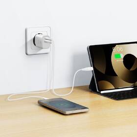 Nabíječka do sítě Swissten EDGE GaN 1x USB-C PD 20W/1x USB-A 18W QC bílá

 obrázek produktu 7 z 8