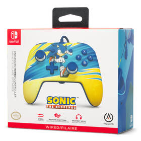 Gamepad PowerA Enhanced Wired - Nintendo Switch - Sonic Boost 

 obrázek produktu 10 z 11