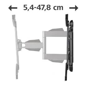 Držák TV Hama pohyblivý, pro úhlopříčky 37" až 75", nosnost 45 kg černý

 obrázek produktu 6 z 10