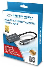 Síťová karta Esperanza ENA102, RJ45/USB-C 

 obrázek produktu 1 z 1