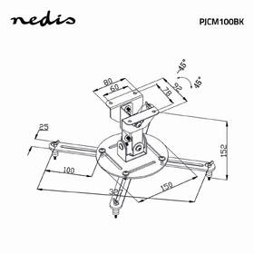 Držák Nedis Full Motion, na projektor, stropní, nosnost 10 kg černý

 obrázek produktu 8 z 9