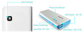 Powerbanka ADATA PT100 10000mAh žlutá/zelená

 obrázek produktu 7 z 8