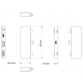 USB Hub HyperDrive pro iPad Pro USB-C/HDMI, USB3.0, USB-C, 3,5mm jack stříbrný

 obrázek produktu 3 z 3