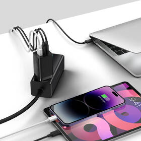 Nabíječka do sítě Baseus GaN5 Pro, 2x USB-C, USB-A, 65W + USB-C kabel 1m černá

 obrázek produktu 7 z 10