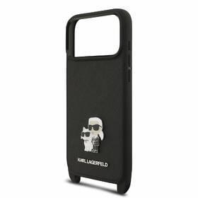 Kryt na mobil Karl Lagerfeld Saffiano Crossbody Popruh Metal Karl and Choupette na Apple iPhone 18 Pro černý

 obrázek produktu 1 z 7