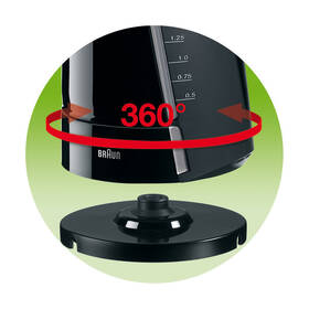 Rychlovarná konvice Braun WK500BK černá barva
