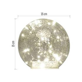 LED dekorace EMOS vánoční skleněná koule – zlatá, 15 cm, 20LED, teplá bílá, časovač 

 obrázek produktu 2 z 4