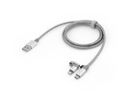 Kabel Verbatim USB/micro USB + lightning, 1m stříbrný

 obrázek produktu 2 z 5